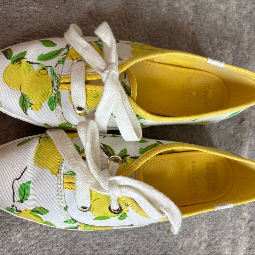Keds Kate Spade Lemon Yellow Canvas Sneakers